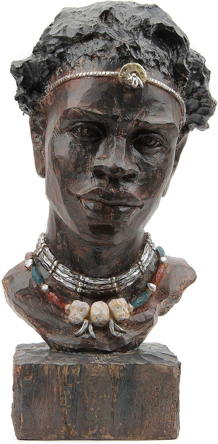 Leekung African Statues for Home Decor, African Art Sculptures Man Statue