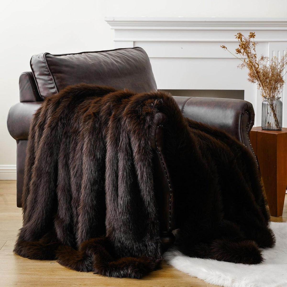 Faux Fur Throw Blanket