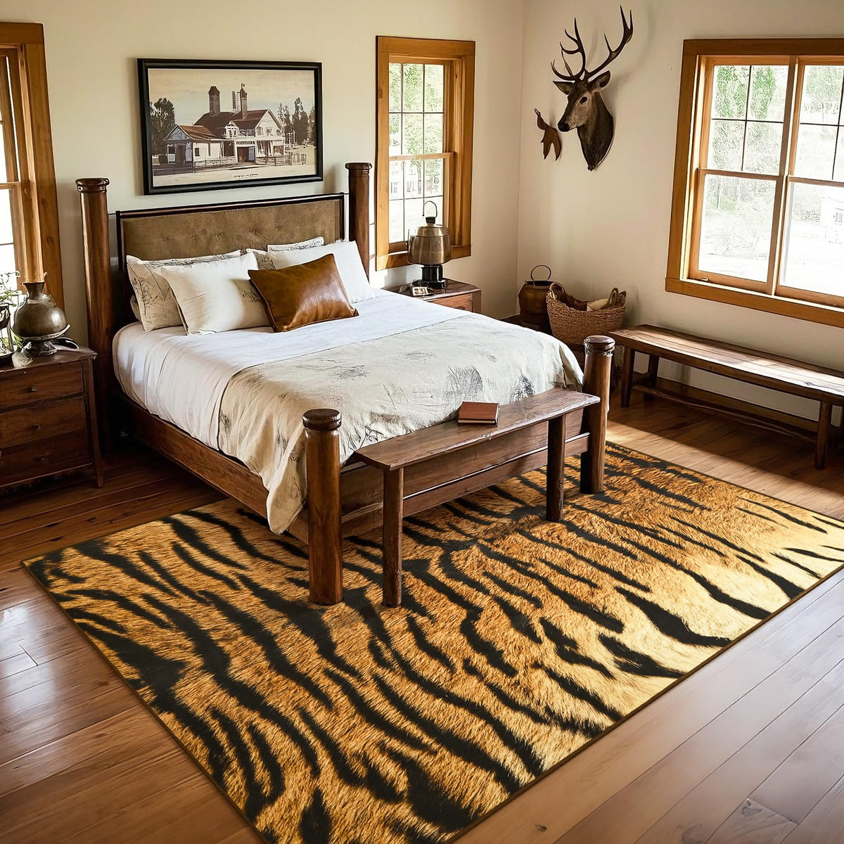 BENRON Soft Cowhide Rug 4x6, Faux Cow Hide Rug for Living Room Bedroom