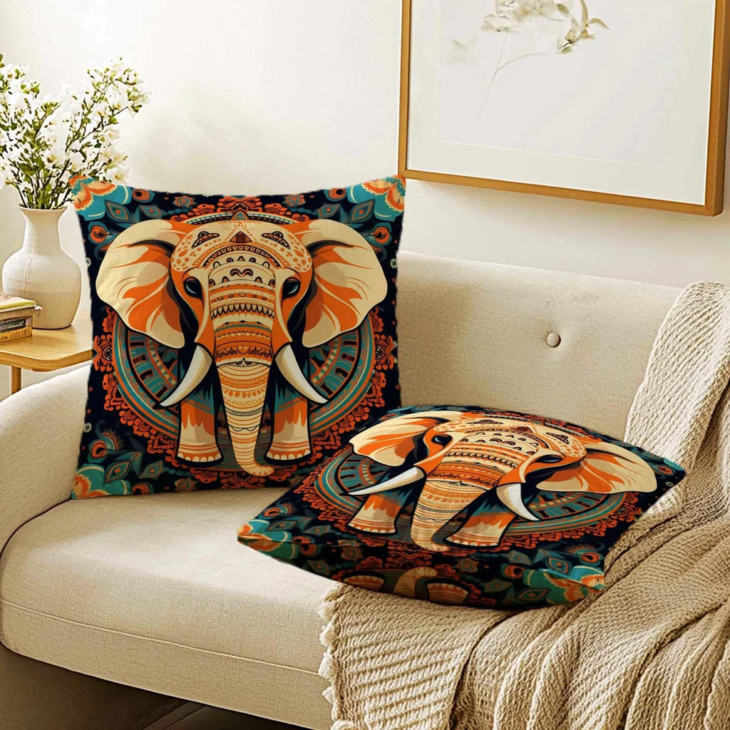 Firmiso Rust Orange Mandala Throw Pillow Covers 18x18 Set of 2