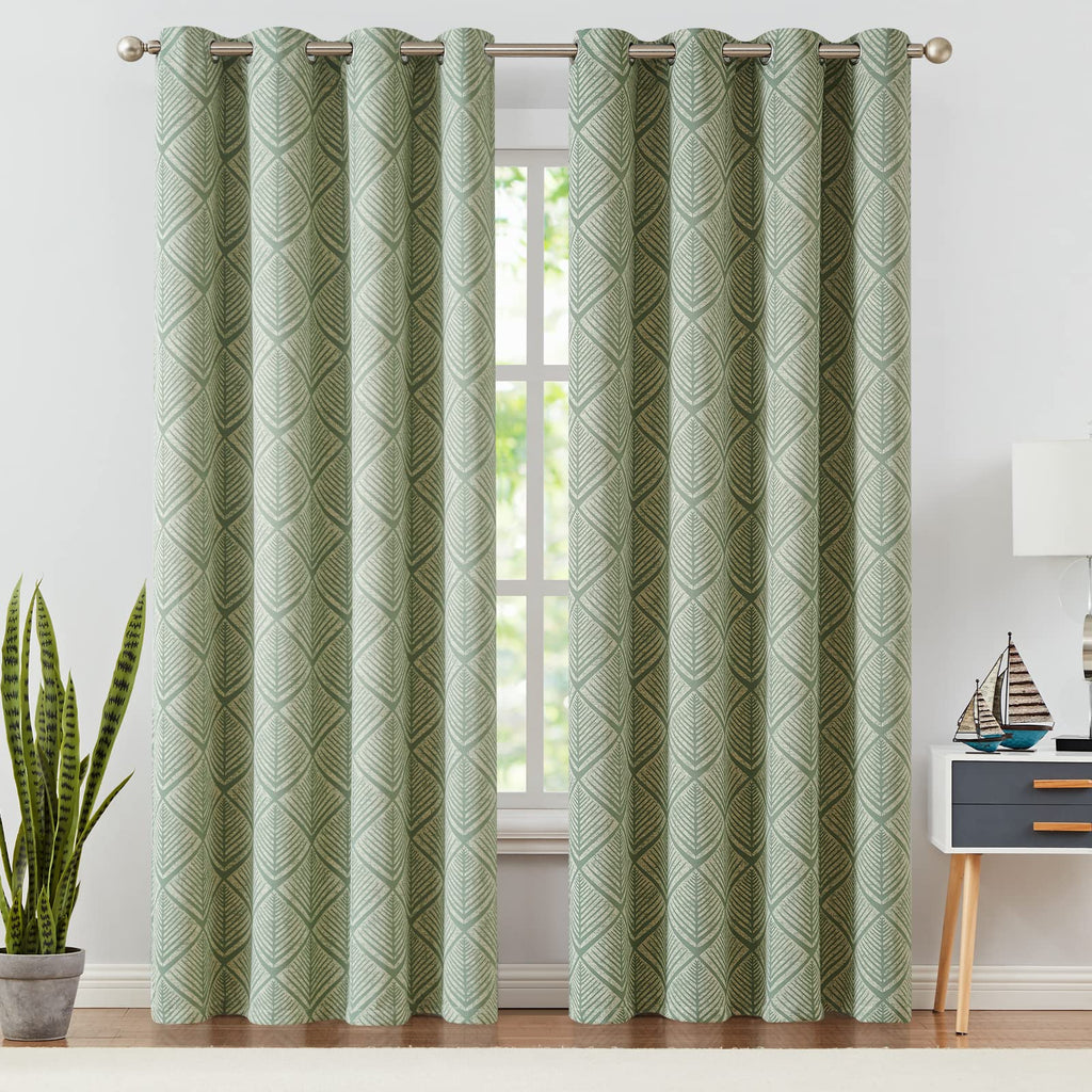Geometric Blackout Grommet Curtains, Set of Two