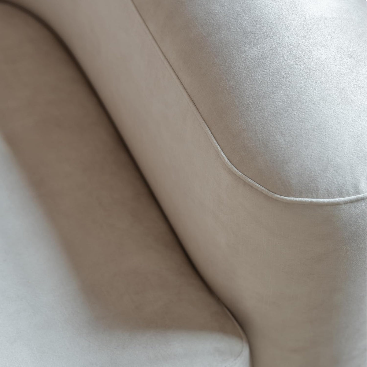 Acanva Mellow Modern Tight Curved Back Velvet Sofa, 4 Seater Modular