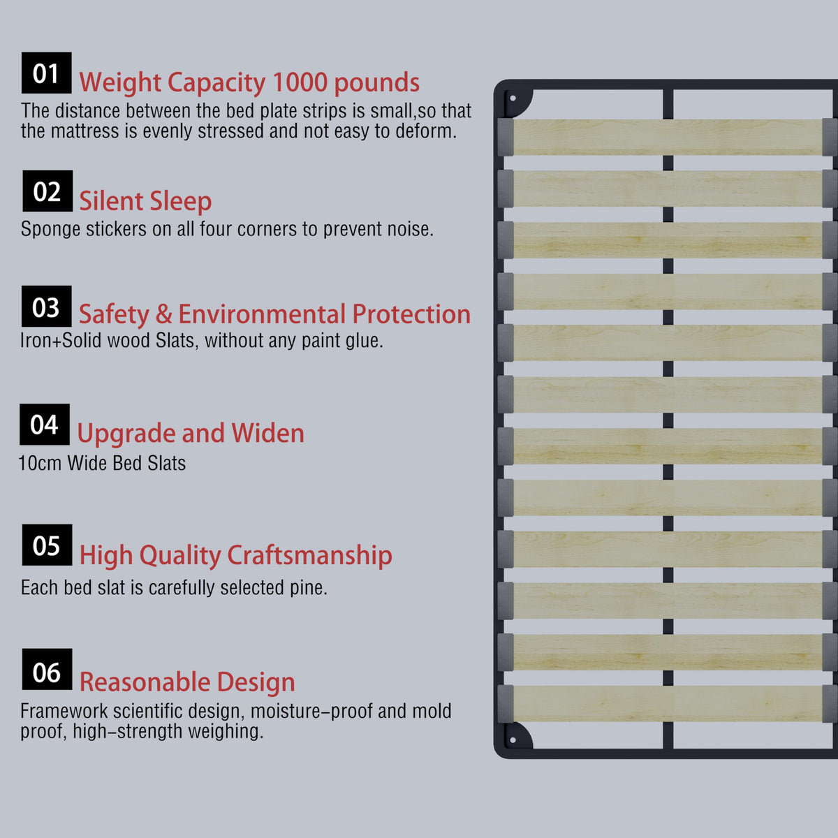 LUMISOL Queen Size Bed Frame