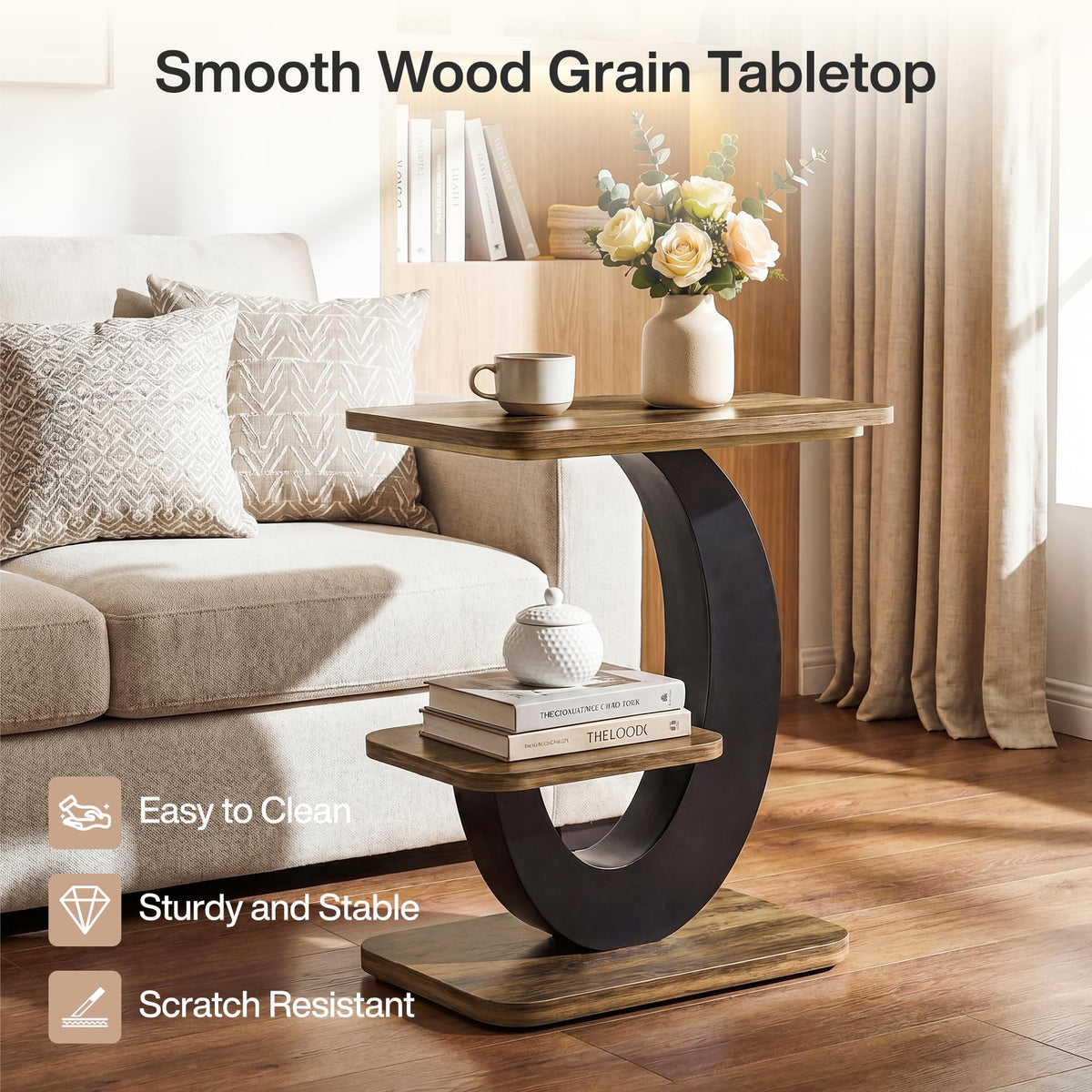Two-Tier Narrow Side Table