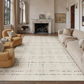 PureCozy 8x10 Beige Neutral Area Rug for Living Room Non Slip Carpet