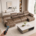 Electric Pull Out Sofa With Adjustable Headrests