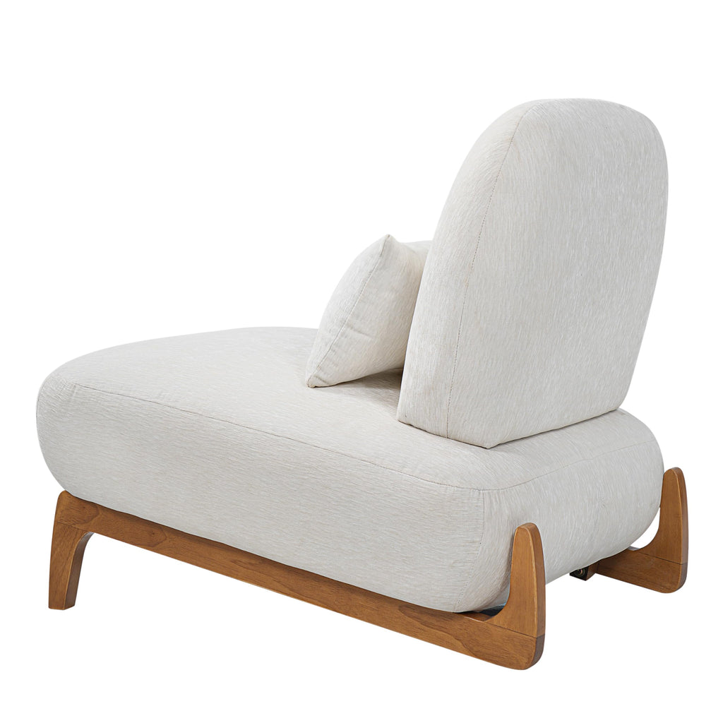 Merax 28.7'' Mid-Century Modern Boucle Accent Chair with Solid Wood Frame