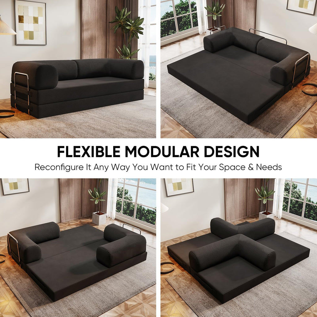 Modular L-Shaped Memory Foam Sectional Sofa