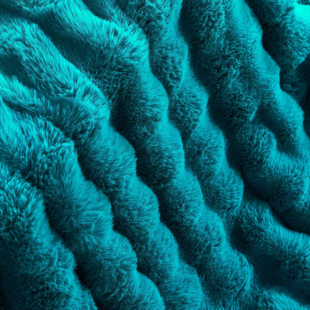 Cow-Print Faux Fur Throw Blanket