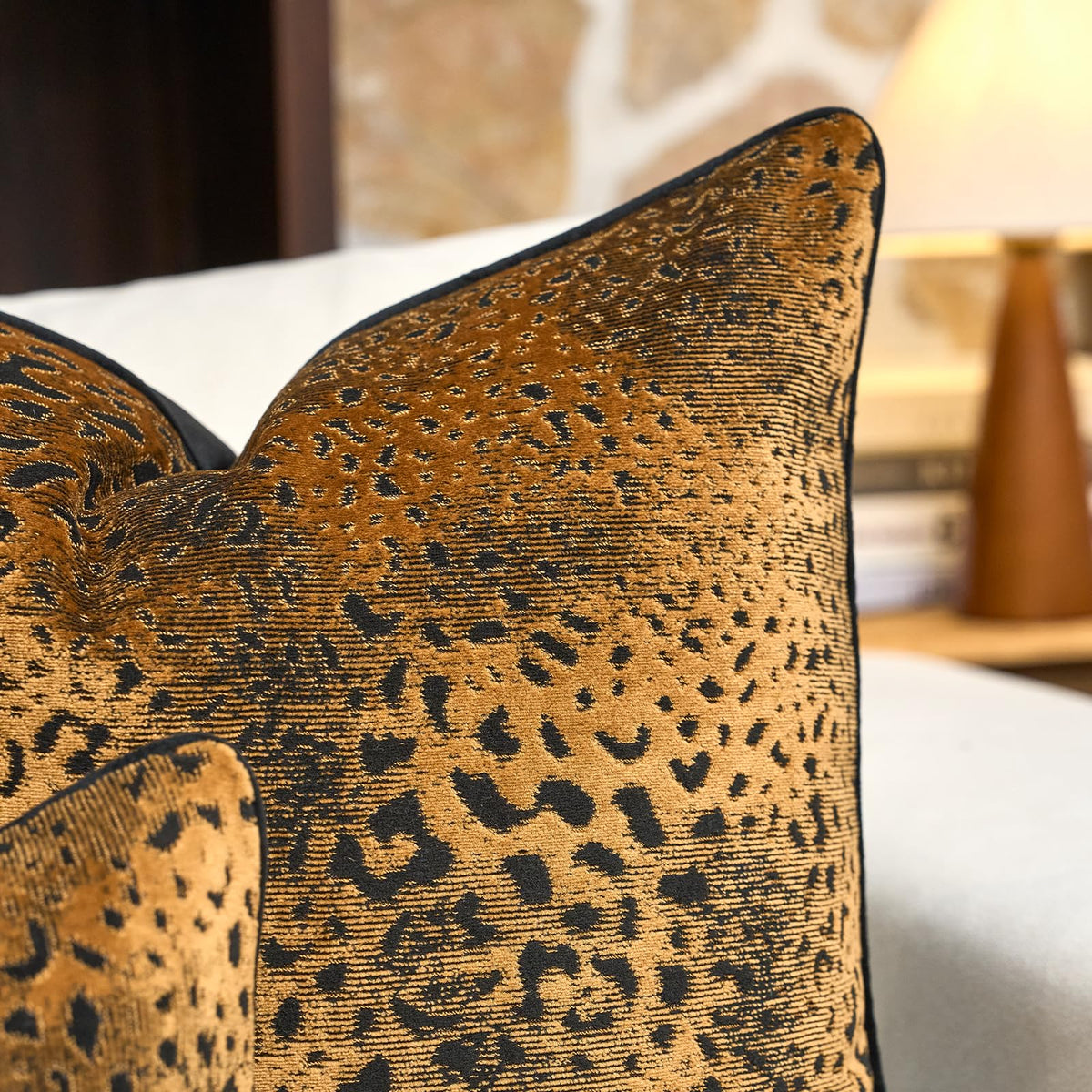 Velvet Animal Print Pillow Cover