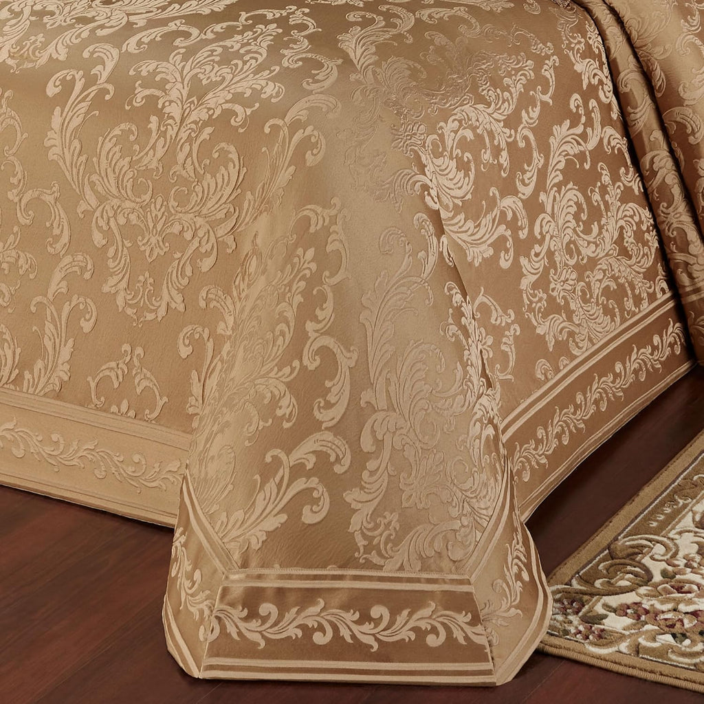 Monaco Luxury Bedding, Royal Metallic Gold, California King, 3 Pc Set