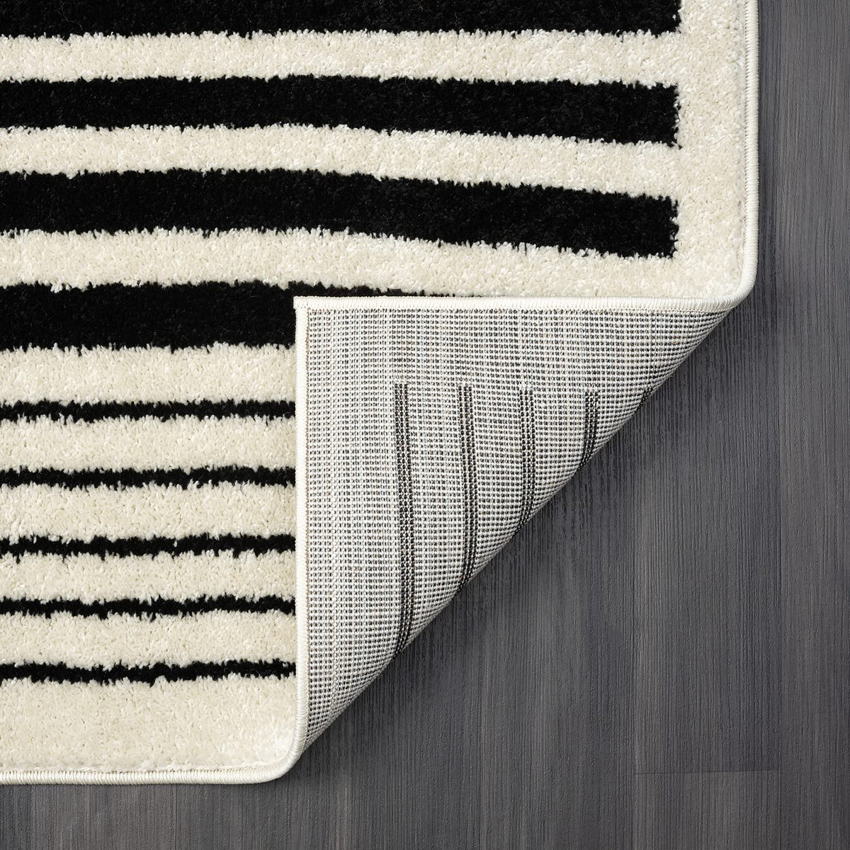 Abani Geometric Beige/Black Area Rug -6'x9' - Modern 3D Lines Design - Deco
