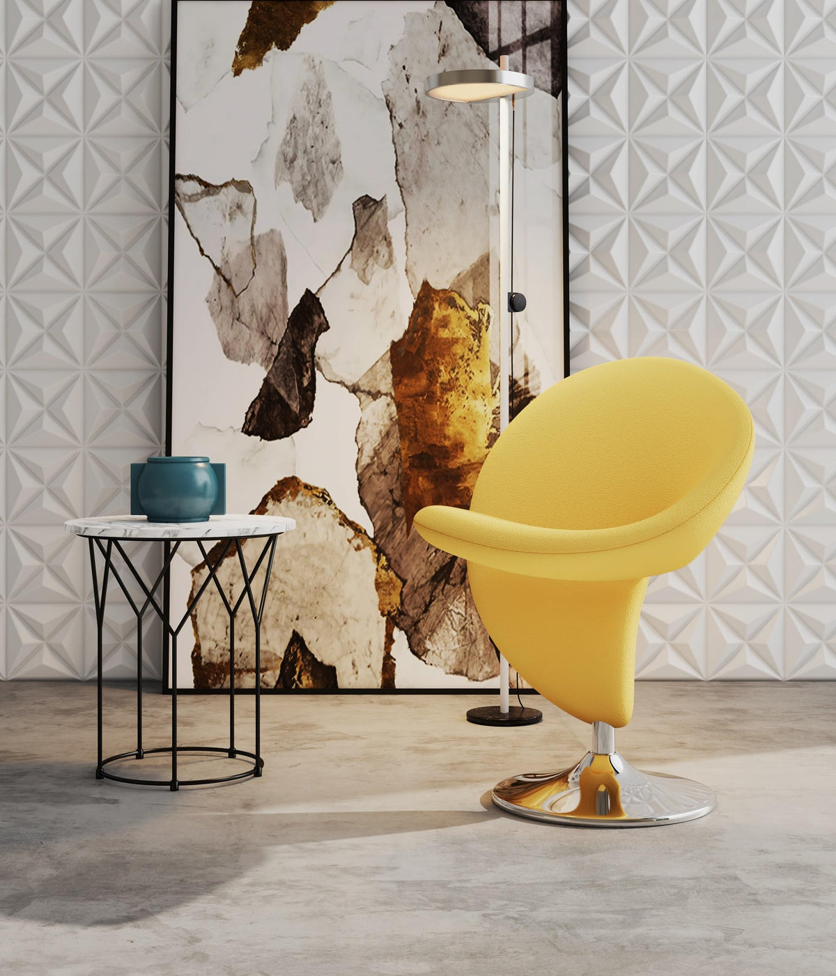 Manhattan Comfort Curl Swivel Accent Chair