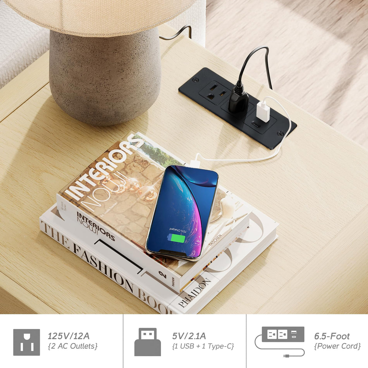 Modern Charging Nightstand