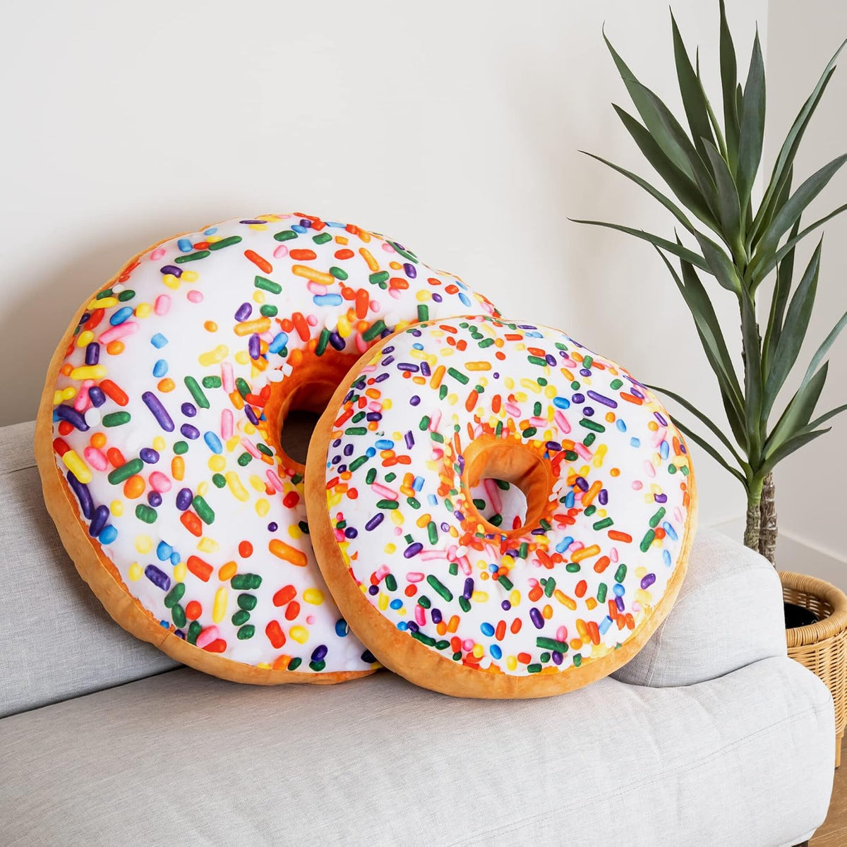 31 Inch 3D Sprinkle Donut Throw Pillow Soft Plush Cushion Gift