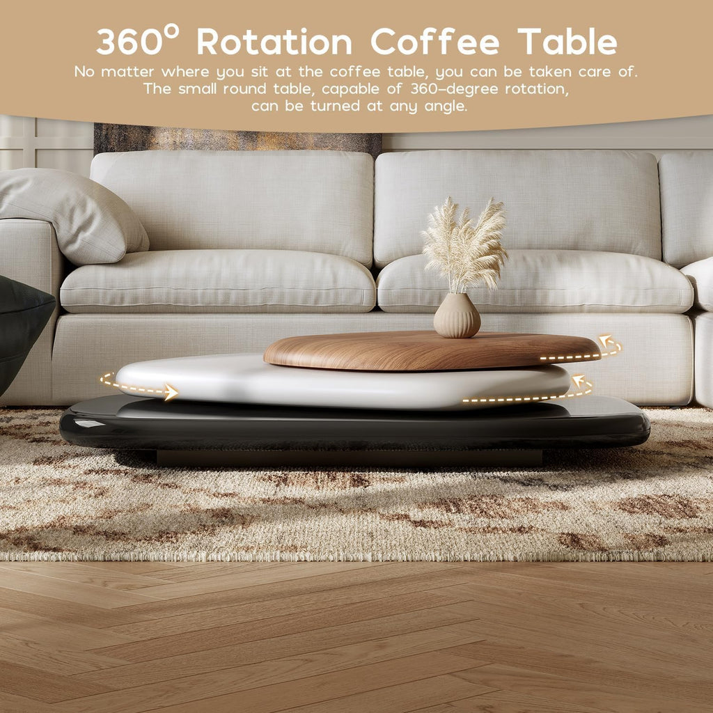 Three-Color Rotating Coffee Table