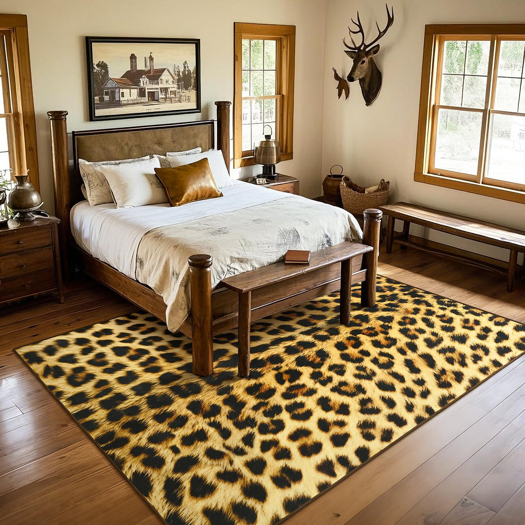 BENRON Soft Cowhide Rug 4x6, Faux Cow Hide Rug for Living Room Bedroom