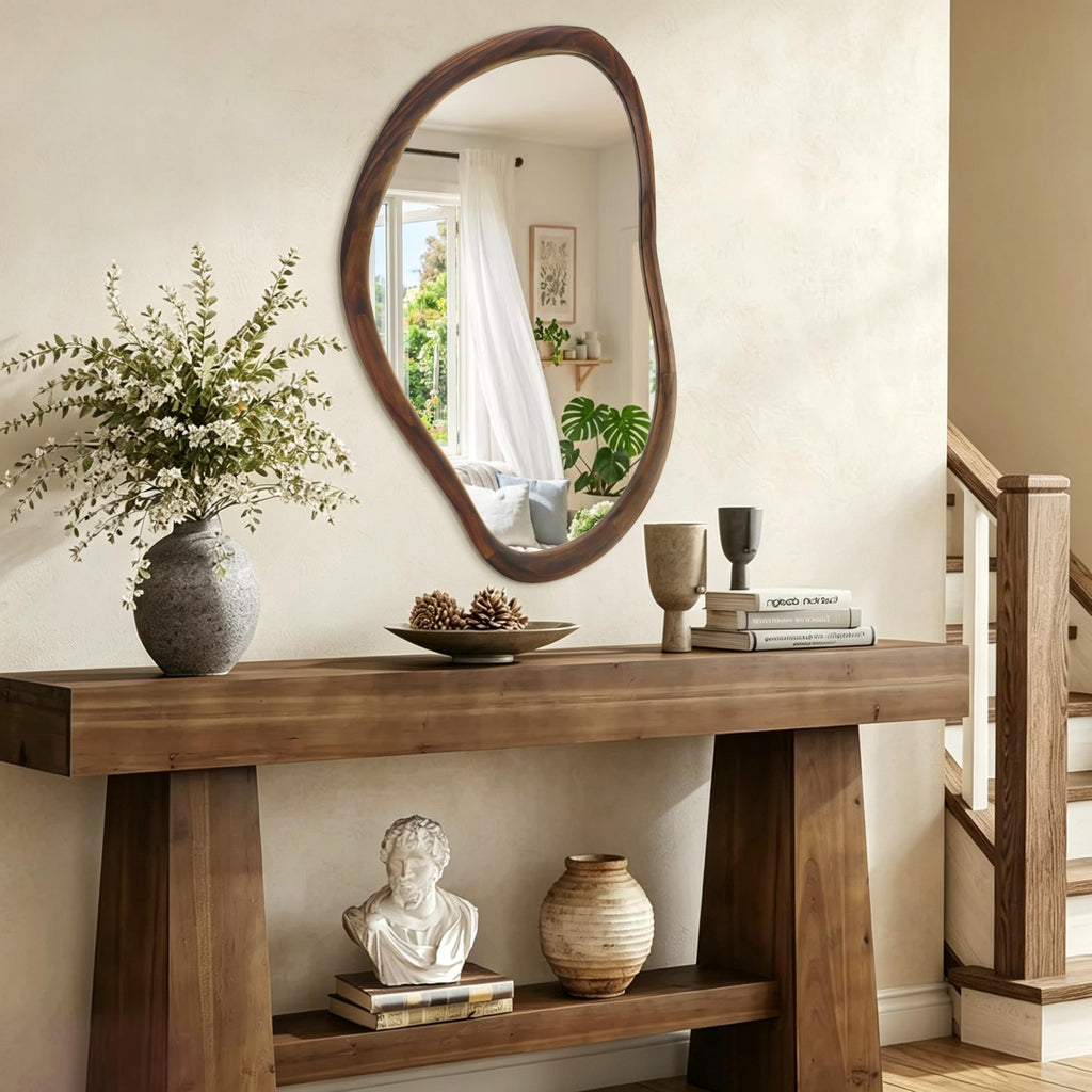 Irregular Wood-Framed Wall Mirror Collection