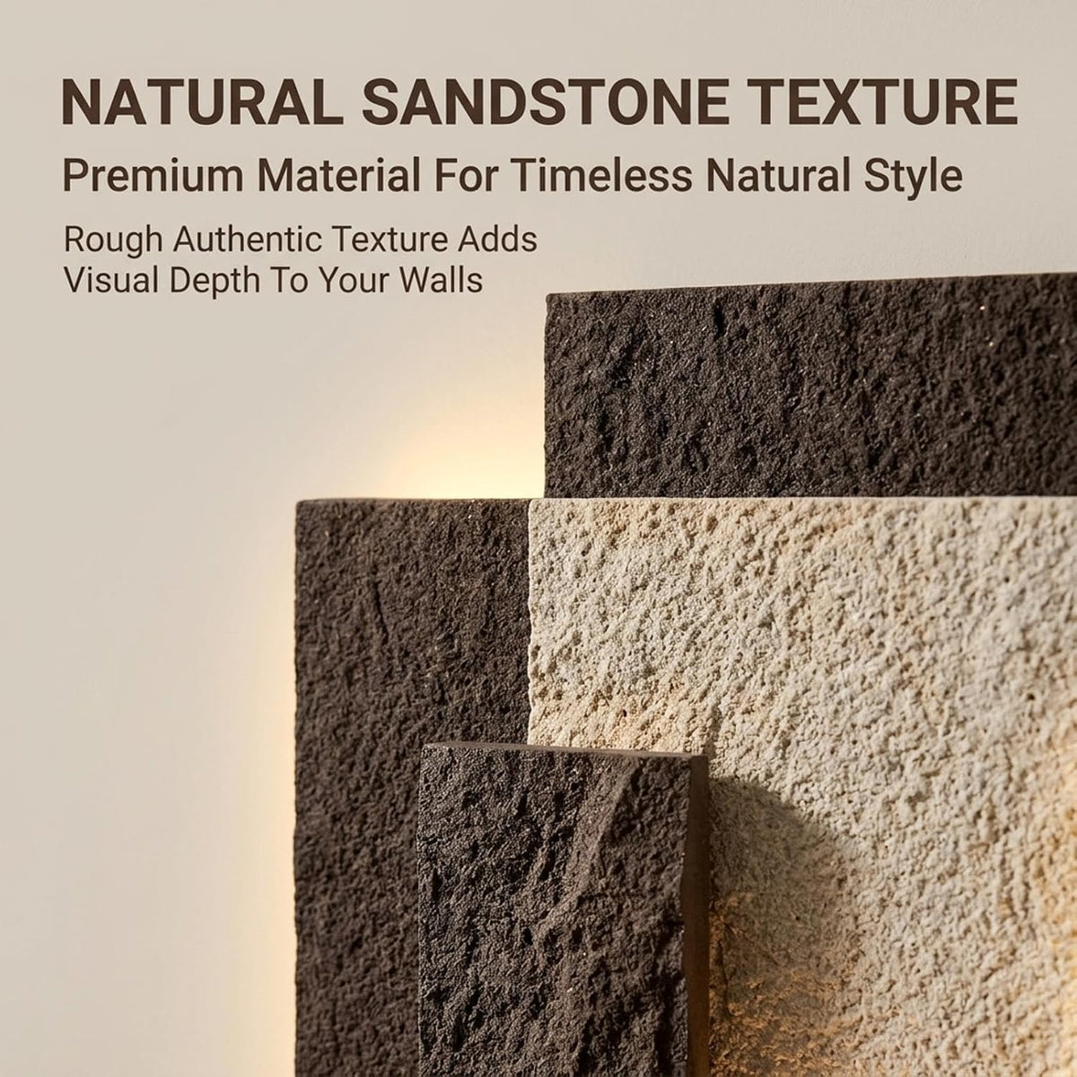 Double-Layer 3D Sandstone Wall Art with Vase