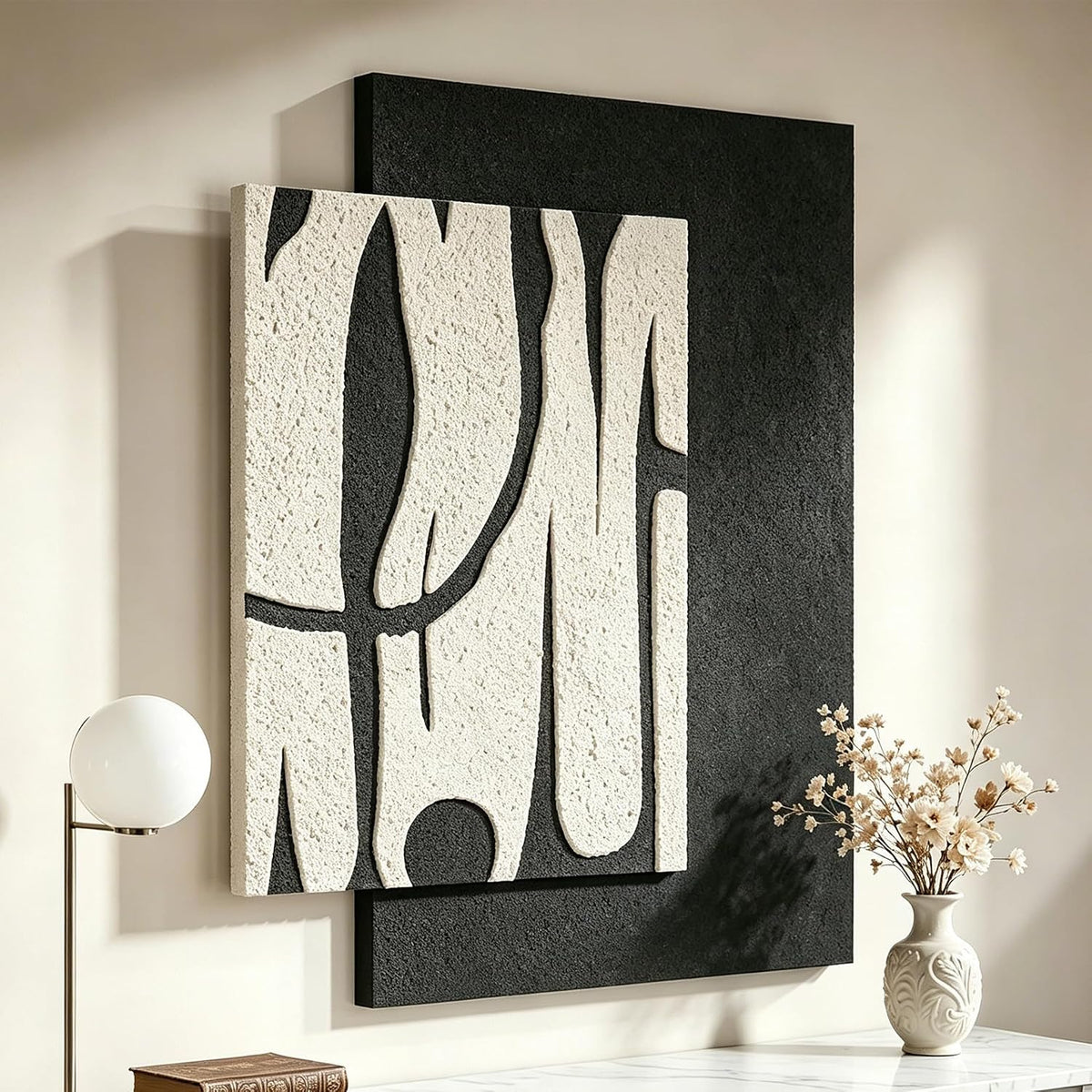3D Abstract Sandstone Relief Wall Art