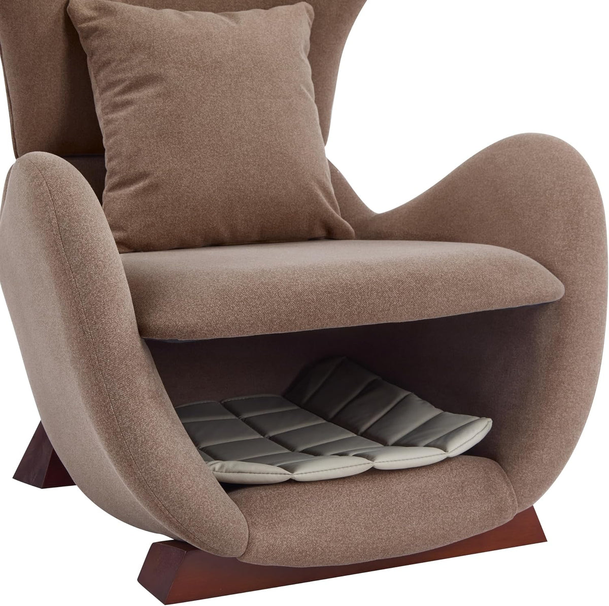Merax Modern Accent Chair with Pet Cave & Storage