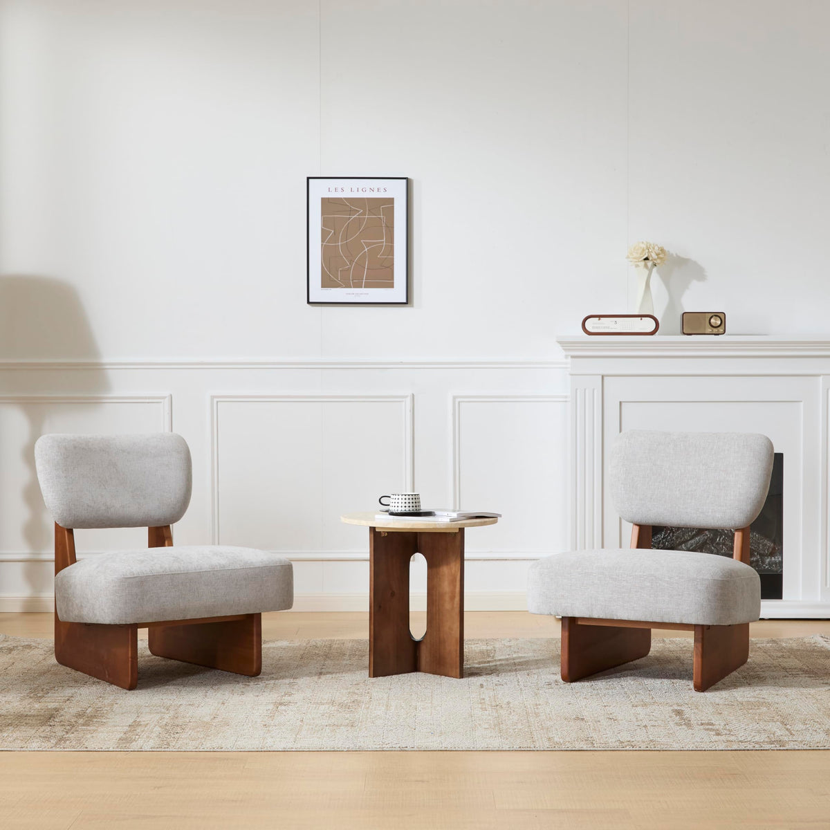 Christopher Knight Home Mores Low Profile Accent Chair Set of 2