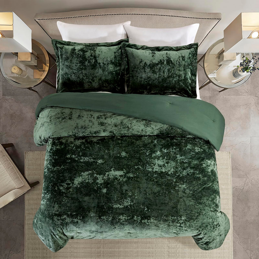 Luxury Velvet Queen Size Comforter Set