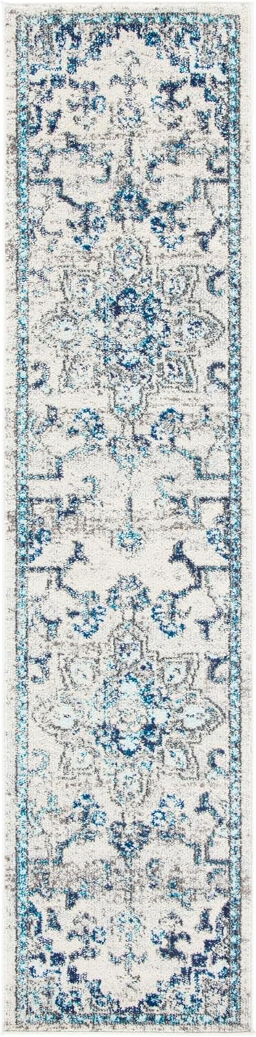 SAFAVIEH Madison Area Rug 8'x10', Traditional Ivory & Light Blue MAD473D