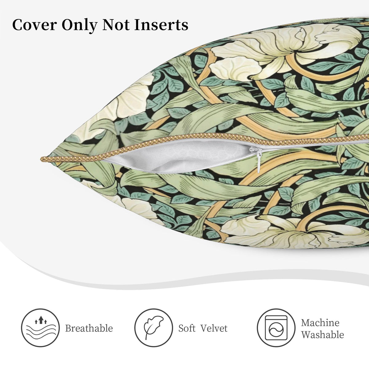 Velvet Animal & Floral Print Pillow Covers