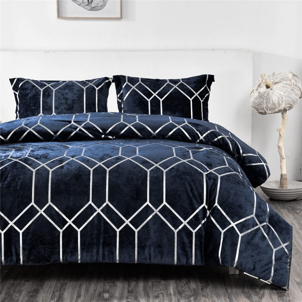 Sunshine Nicole Metallic Print Comforter Set