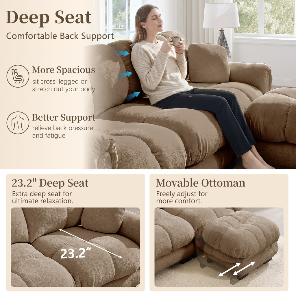 131.5" Modular Cloud Couch