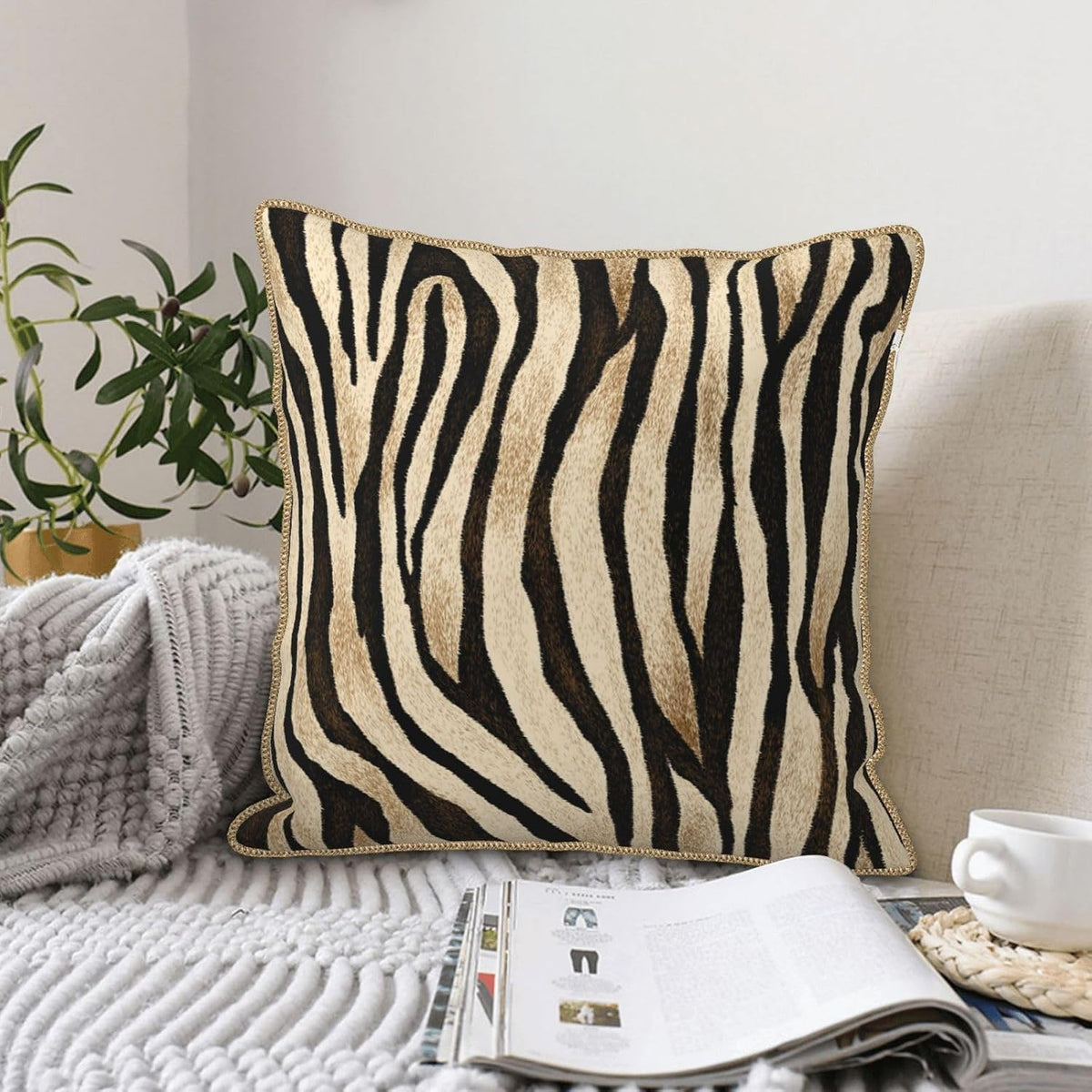 Velvet Animal & Floral Print Pillow Covers