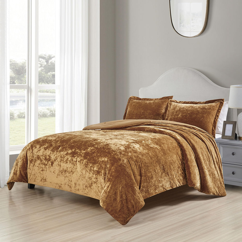 Luxury Velvet Queen Size Comforter Set