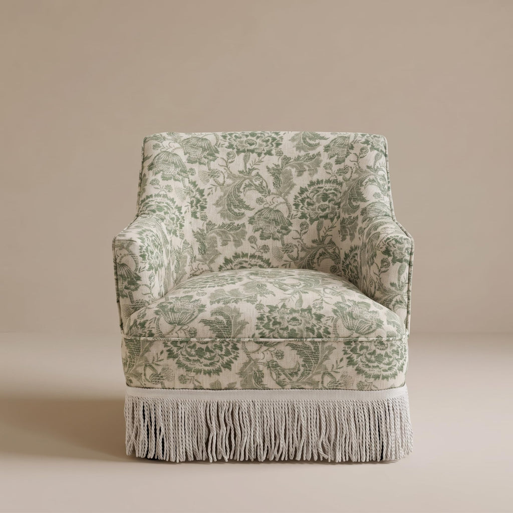 Hyfirm Vintage Accent Chair with Fringe Tassel Skirt