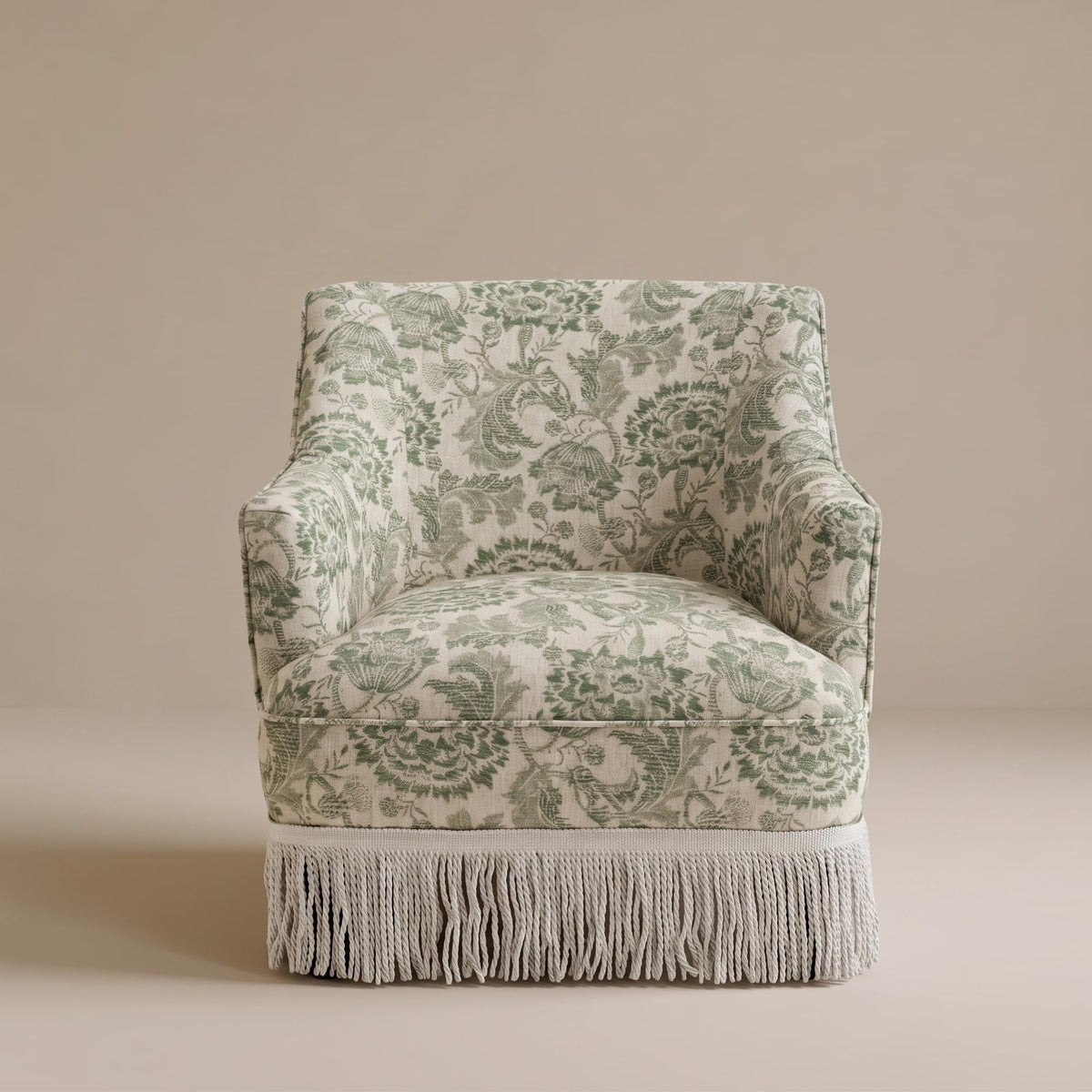 Hyfirm Vintage Accent Chair with Fringe Tassel Skirt