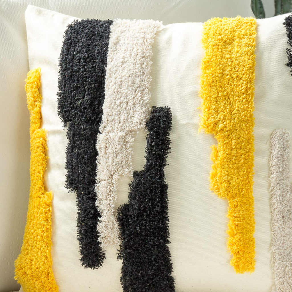 Woven Tufted Boho Throw Pillow Cover