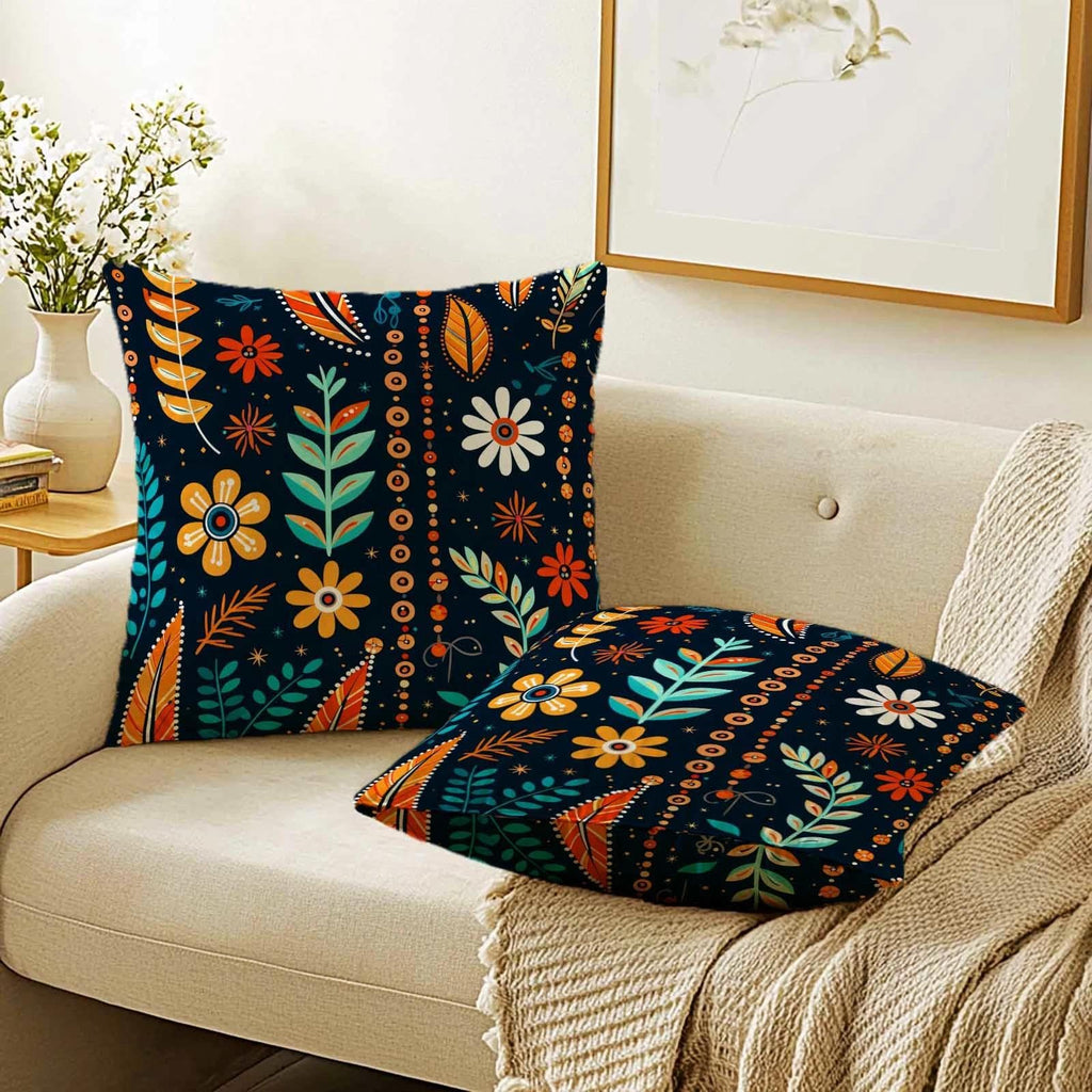 Firmiso Rust Orange Mandala Throw Pillow Covers 18x18 Set of 2