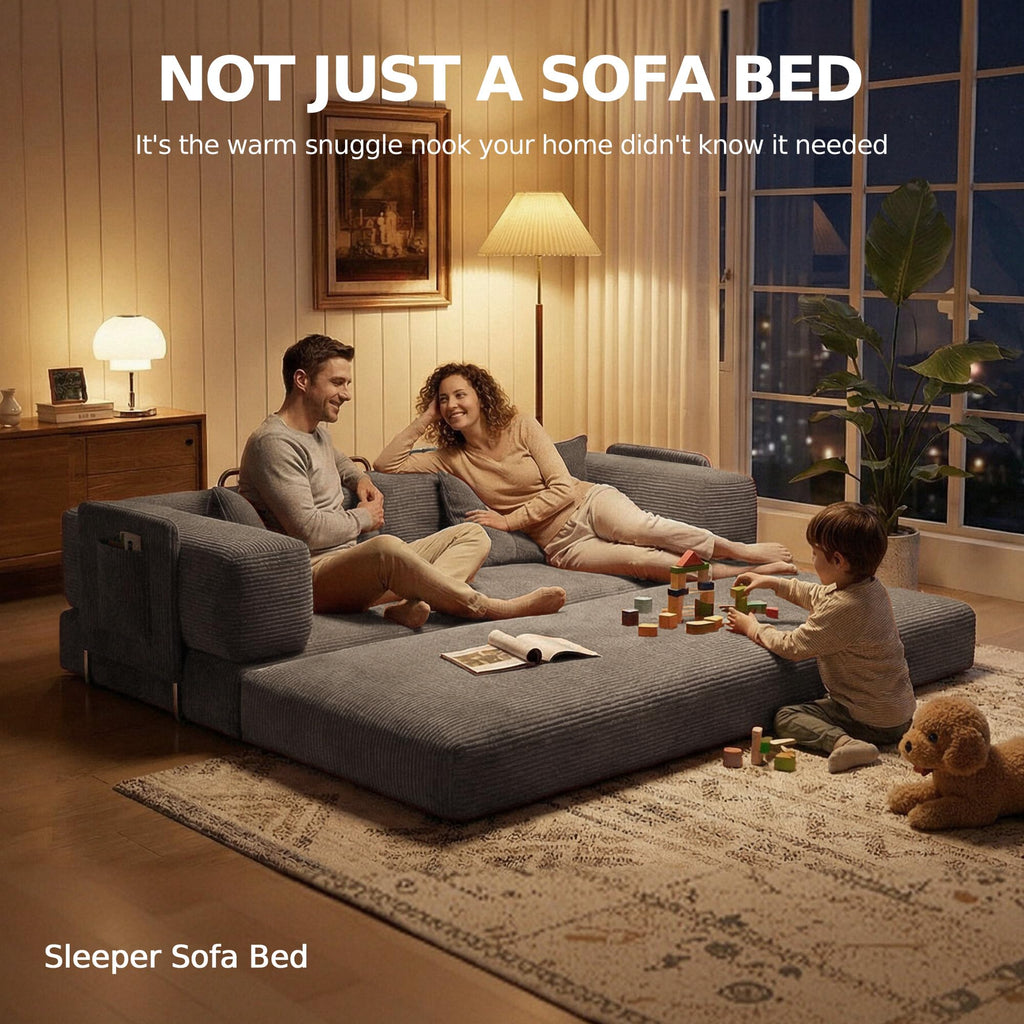 78.8'' Futon Sofa Bed, Boneless Couches for Living Room