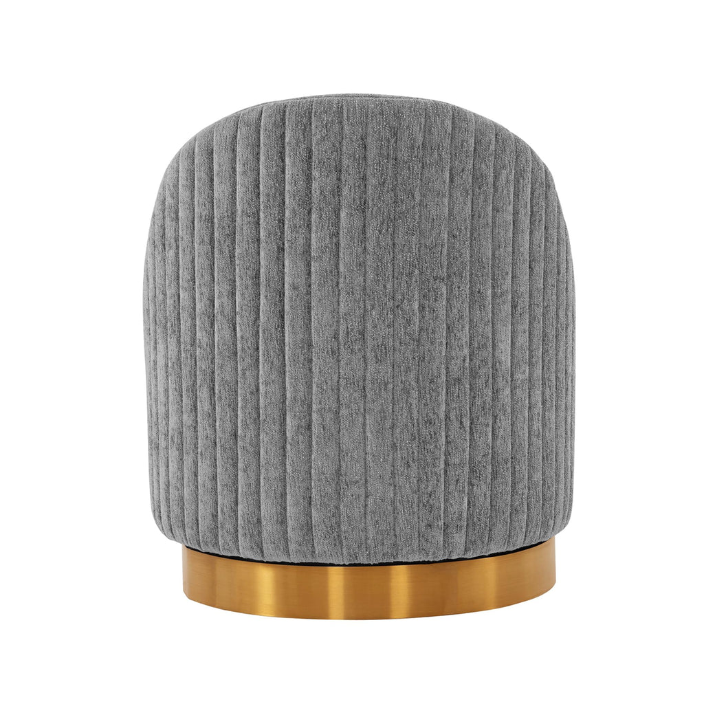 Manhattan Comfort Leela Modern Swivel Accent Chair in Luxurious Boucle Upholstery
