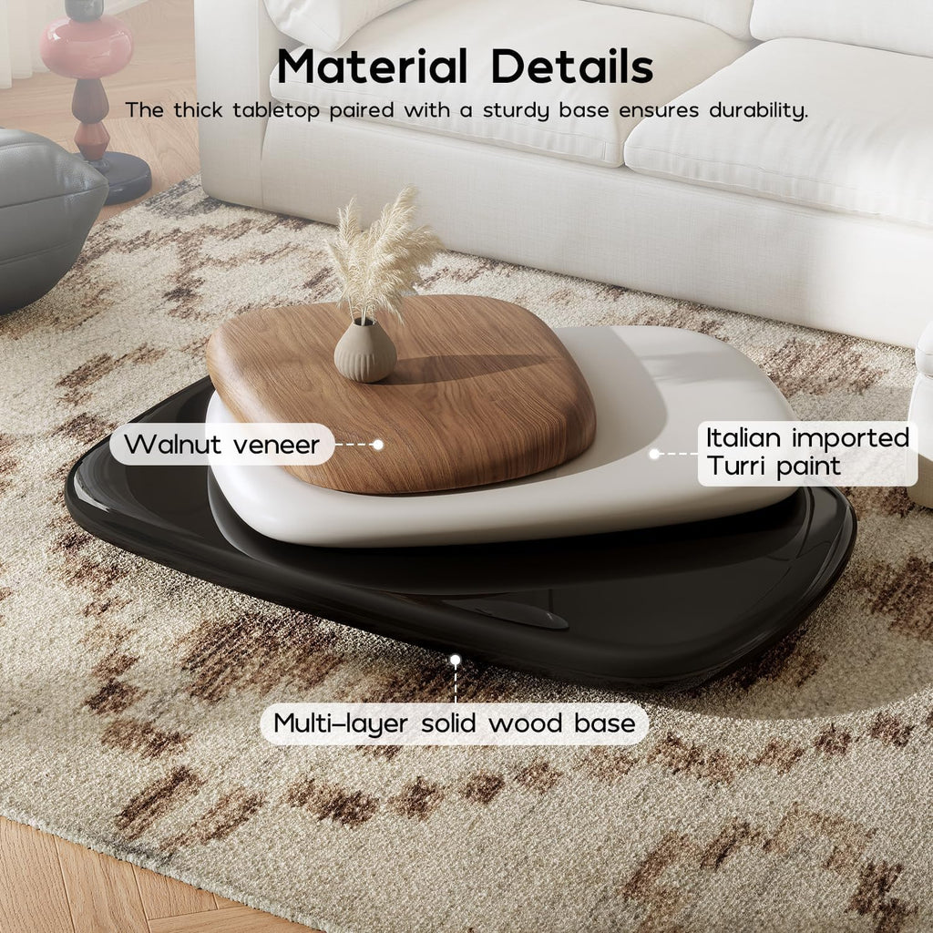 Three-Color Rotating Coffee Table