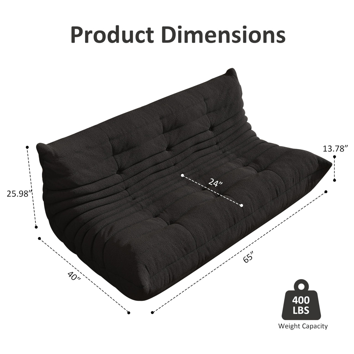 Modular L-Shaped Memory Foam Sectional Sofa