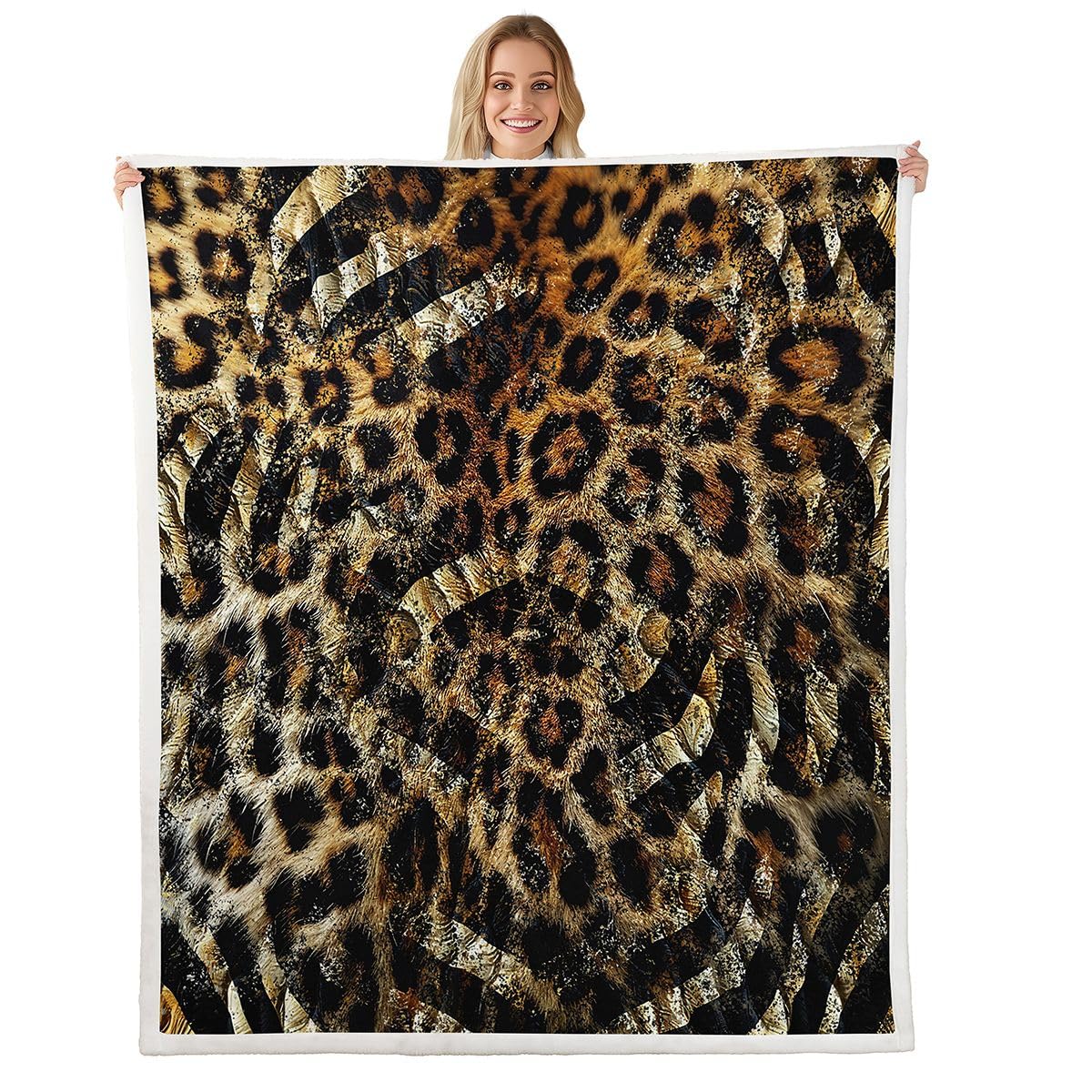 Animal-Print Fleece Throw Blanket