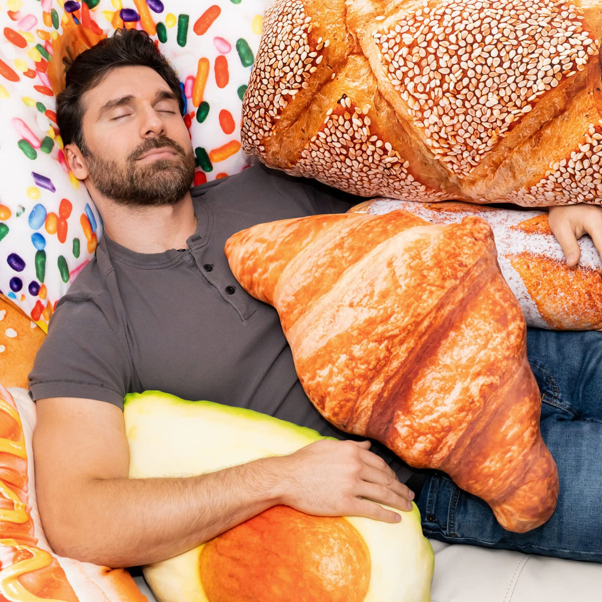31 Inch 3D Sprinkle Donut Throw Pillow Soft Plush Cushion Gift