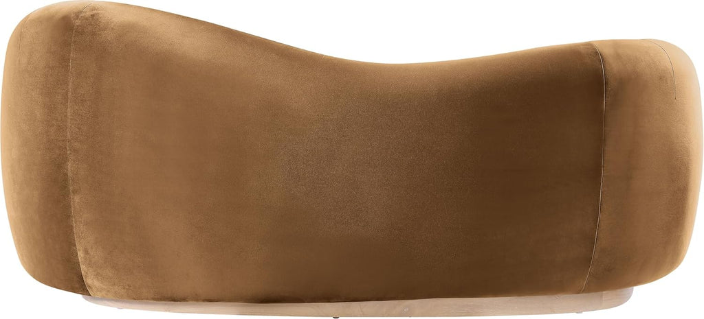 Meridian Gustavo Art Deco Velvet Loveseat