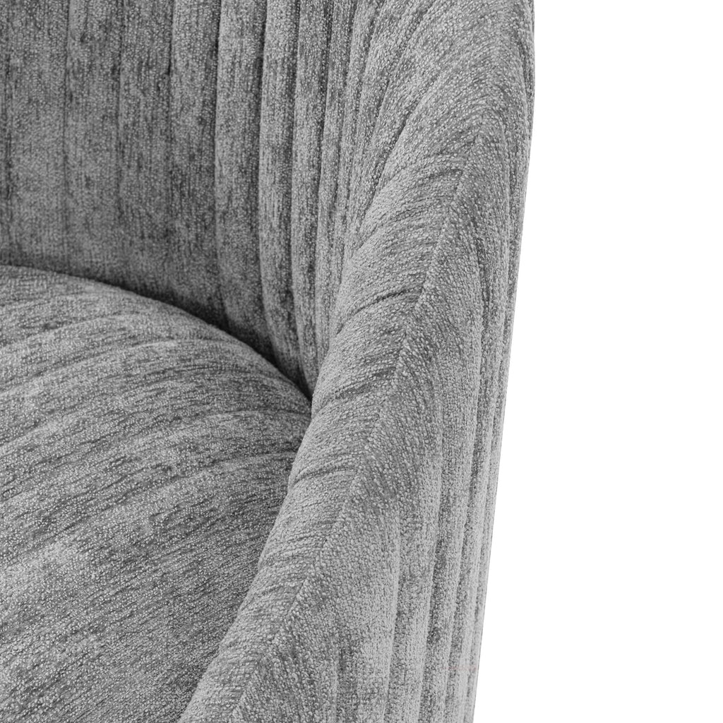Manhattan Comfort Leela Modern Swivel Accent Chair in Luxurious Boucle Upholstery