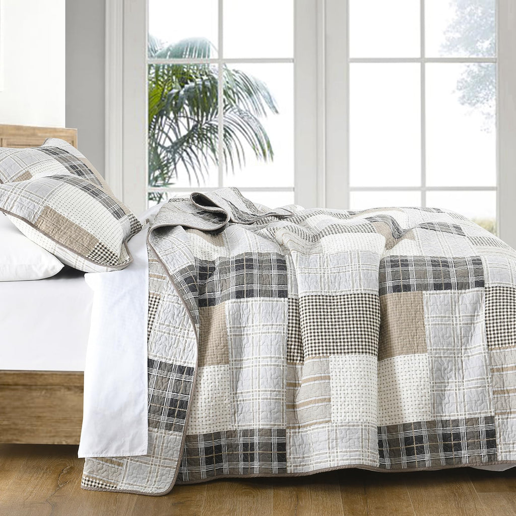 PANGUSHAN 100% Cotton Quilt Set Queen Size