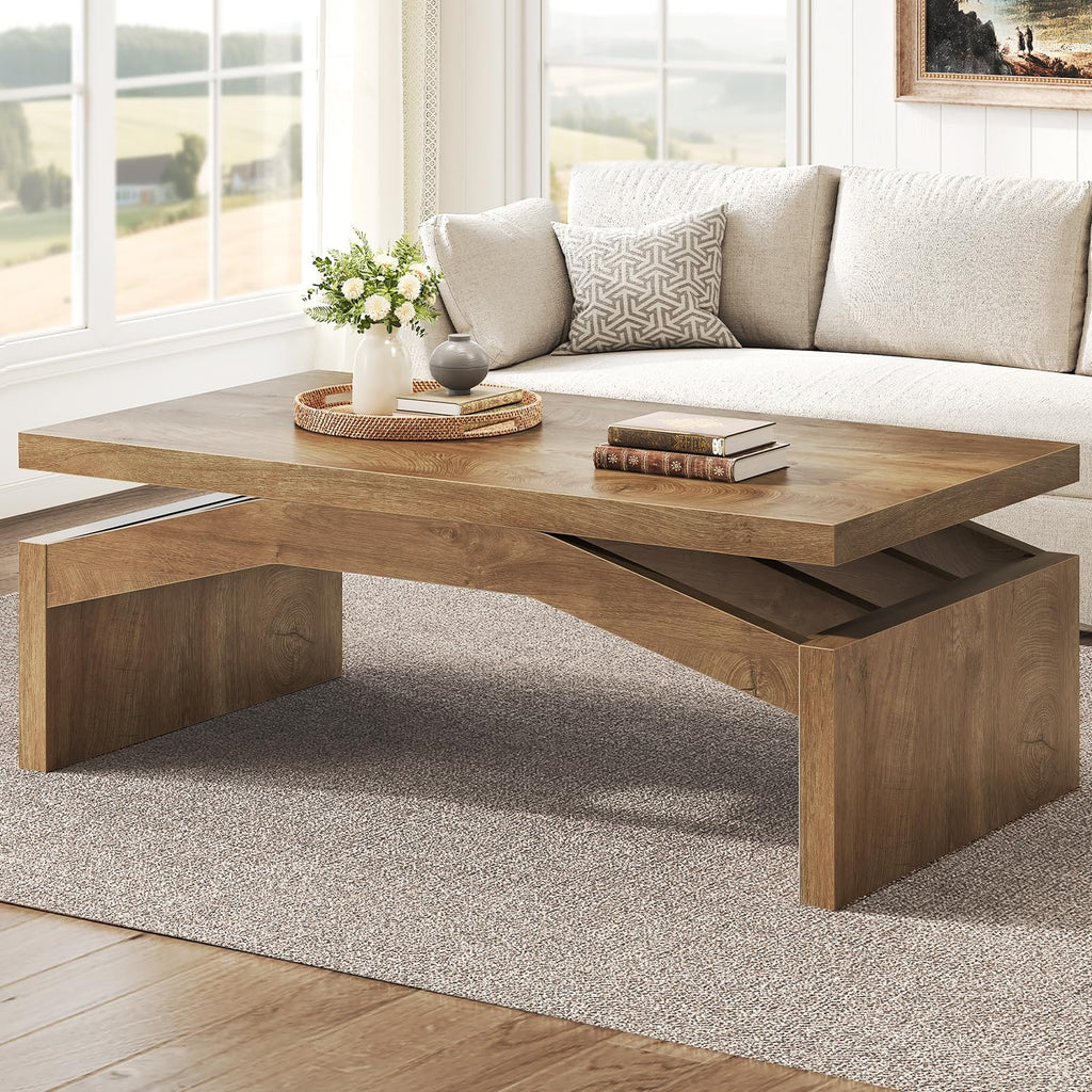 Modern Rectangular Wood Coffee Table