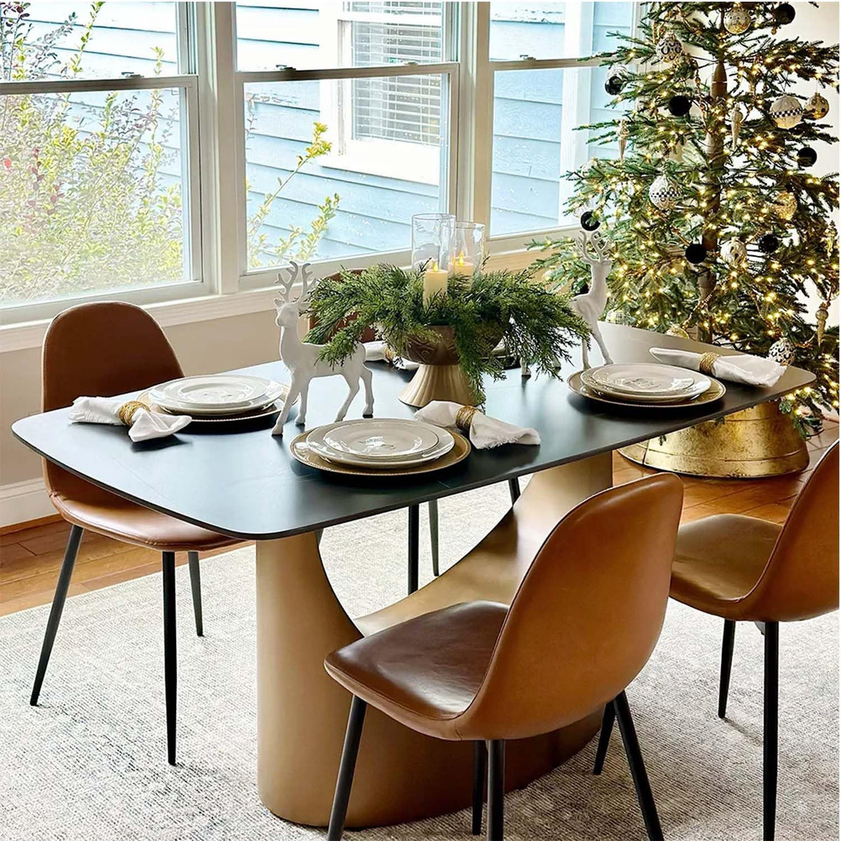 Hobart Sintered-Stone Dining Table