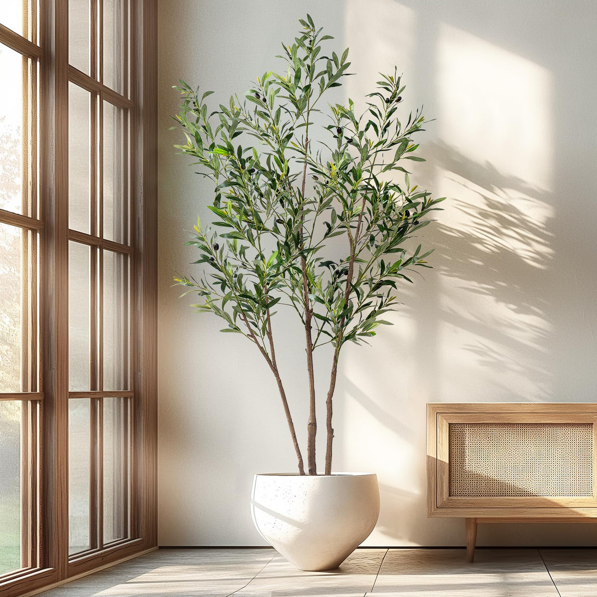 Faux Olive Tree in Planter