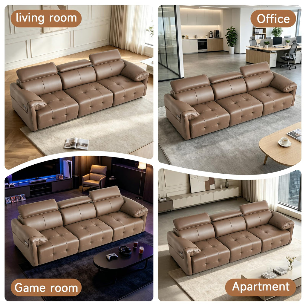 Electric Pull Out Sofa With Adjustable Headrests